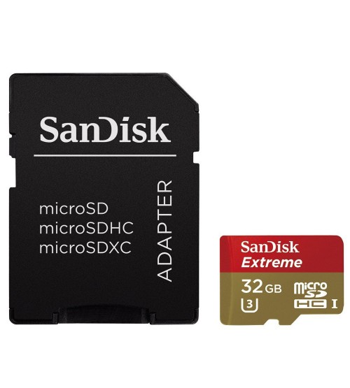 SanDisk Extreme microSDHC UHS-I 60MB/s 32GB (with Adapter)